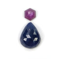 sapphire pear rose cut slices