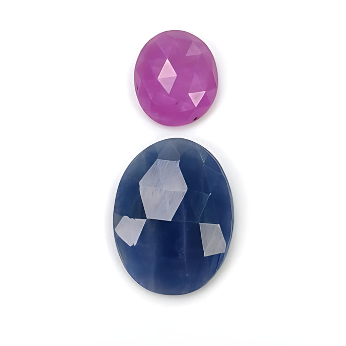 sapphire oval rose cut
