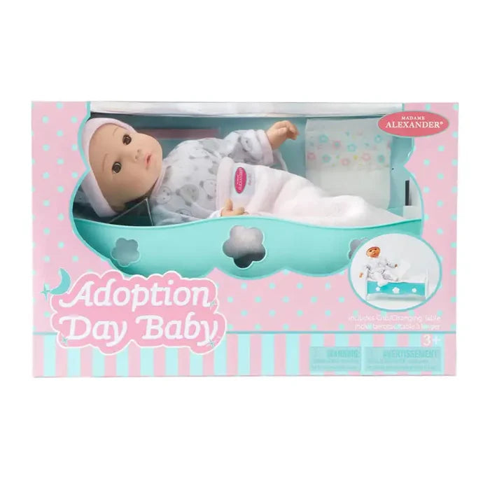 14" Adoption Day Baby Girl Light Skin/Brown