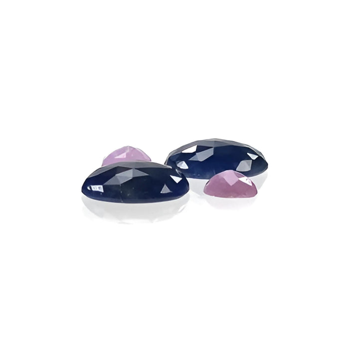 15.00cts Blue & Raspberry Sapphire Rose Cut Natural Untreated Oval Shape