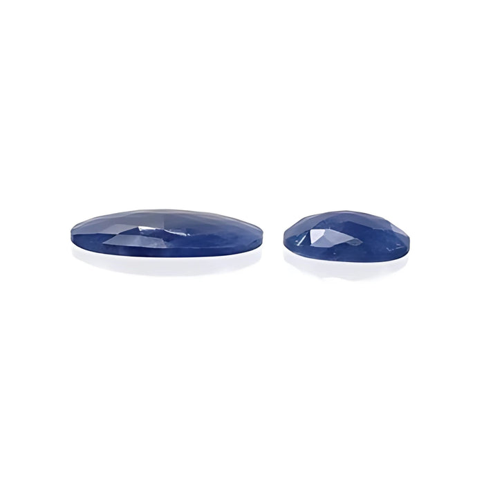 18.95cts Blue Sapphire Gemstone Rose Cut Flat Back Slices Natural Untreated Uneven Shape