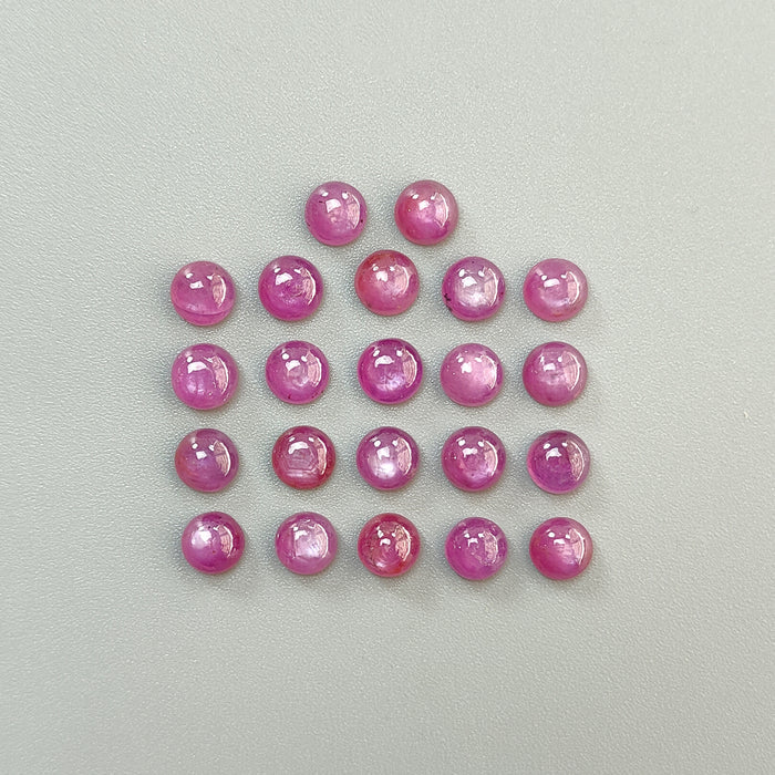 Cabochon rubis rond