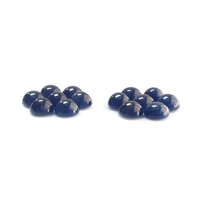 28.90cts Natural Untreated Blue Sapphire Gemstone Round Shape Cabochon 7mm 14pcs Lot