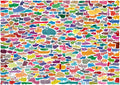 ravensburger 387 dogs & one cat jigsaw puzzle featuring colorful cartoon dogs and one cat
