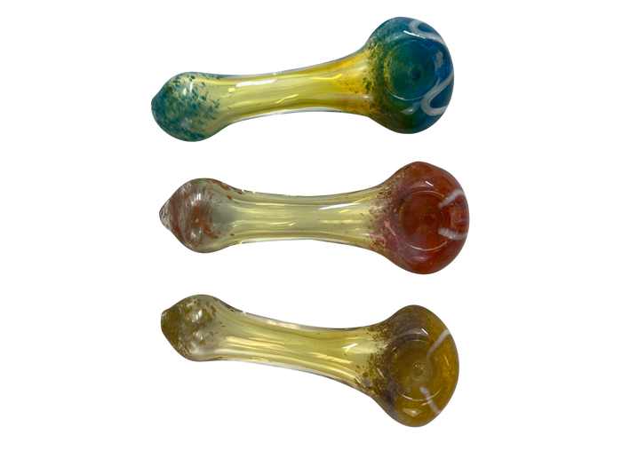 4 1/2 Inch Colorful + Fumed Hand Pipe (2ct)
