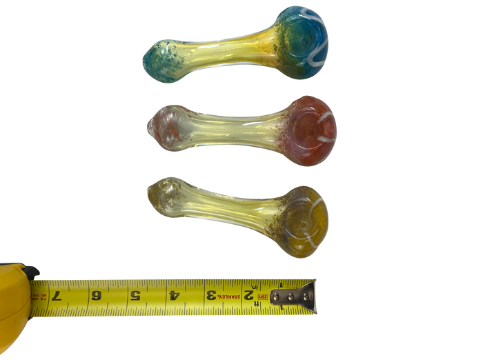 4 1/2 Inch Colorful + Fumed Hand Pipe (2ct)