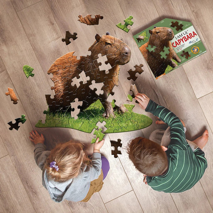 48 Piece Shaped Jigsaw Puzzle - I AM LiL' Capybara | Madd Capp