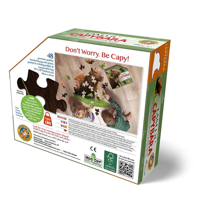 48 Piece Shaped Jigsaw Puzzle - I AM LiL' Capybara | Madd Capp