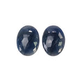 blue sapphire oval rose cut slices