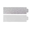 Silver glitter gift tag set on white background