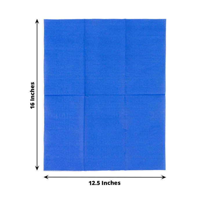 Blue tissue paper, 16x12.5 inches, ideal for crafts and gift wrapping.