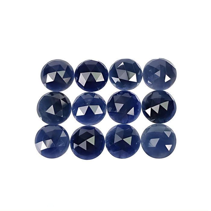 blue sapphire round rose cur slices