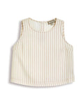 A-Line Sleeveless Top | Tan Stripe
