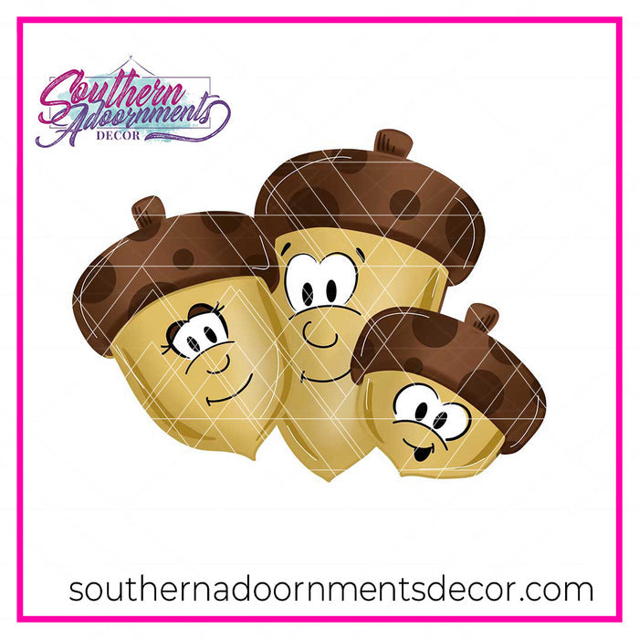 Acorn Family Template & Digital Cut File