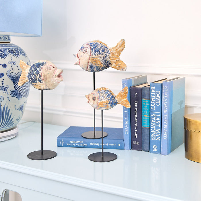 Antiqued Fish Sculpture