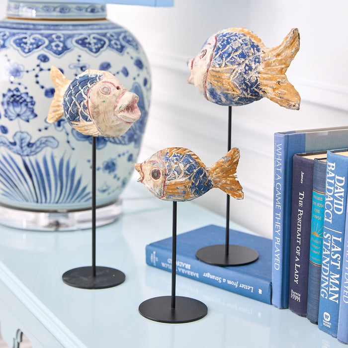 Antiqued Fish Sculpture