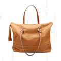 Ashlyn Zippered Tote Bag - Medium Brown Leather