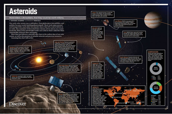 Asteroids Poster - The Space Store