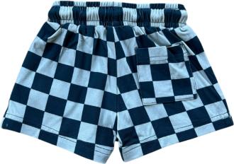 Baby Sprouts Boy's Everyday Shorts | Checker In Navy Stardew