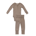 Babysprouts Clothing Company Ribbed Henley Bodysuit Set | Portabella