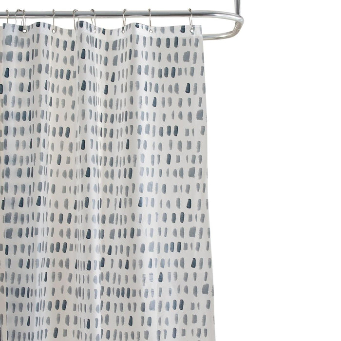 Bath Bliss 70" x 72" Speck Pattern Design PEVA Shower Curtain in Blue