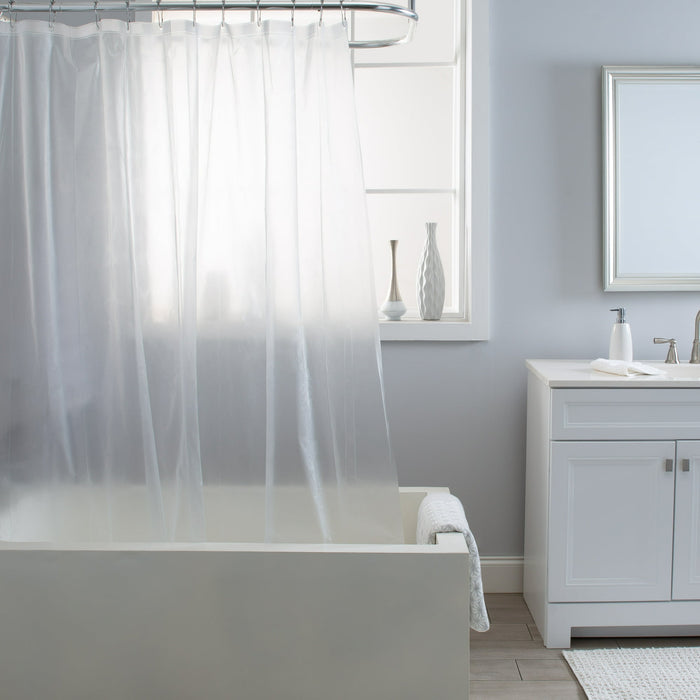 Bath Bliss Heavy Shower Curtain Liner in Frost