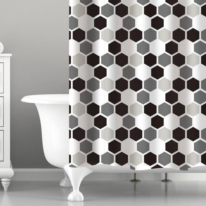 Bath Bliss Shower Curtain Honey Comb Design