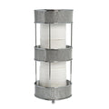 Bath Bliss Toilet Paper Holder in Pave Diamond Design, Grey