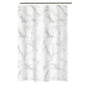 Bath Bliss White Marble Design PE and EVA Shower Curtain, 70" x 72"