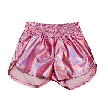 Belle Cher Light Pink Metallic Shorts