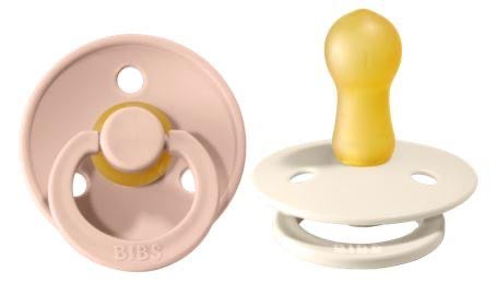 BIBS Colour Natural Rubber Latex Pacifier 2-Pack | Size 1 (0-6 Months)