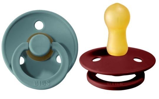 BIBS Colour Natural Rubber Latex Pacifier 2-Pack | Size 1 (0-6 Months)