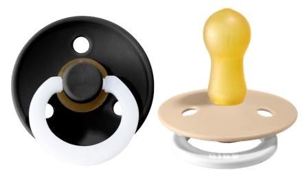 BIBS Colour Natural Rubber Latex Pacifier 2-Pack | Size 1 (0-6 Months)