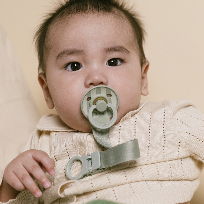 BIBS Colour Pacifier & Loop Clip Gift Set | Natural Rubber Latex | Size 1 (0-6 Months)