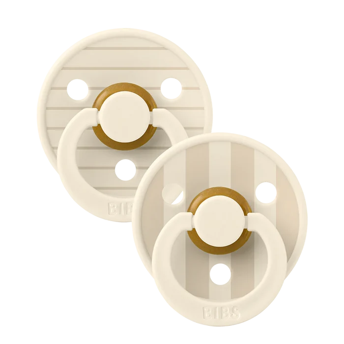 BIBS Studio Collection Natural Rubber Latex Pacifier 2-Pack | Size 1 (0-6 Months)