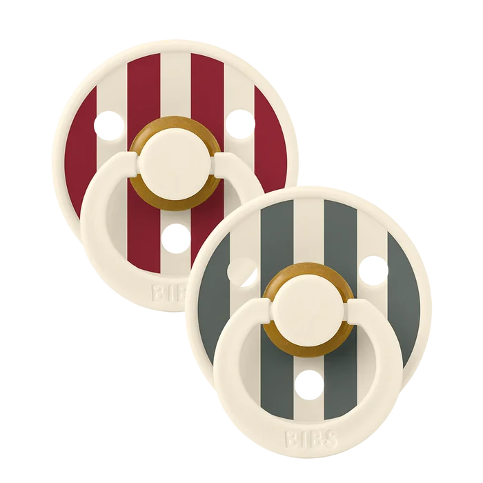 BIBS Studio Collection Natural Rubber Latex Pacifier 2-Pack | Size 1 (0-6 Months)