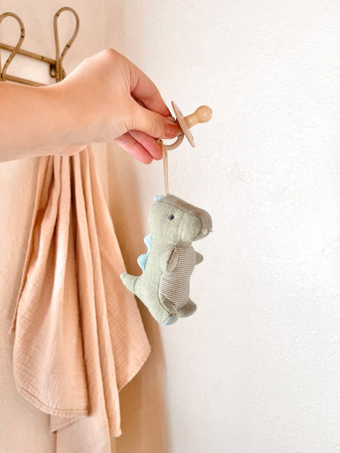 Bitzy Pal Natural Rubber Pacifier & Stuffed Animal: Cow