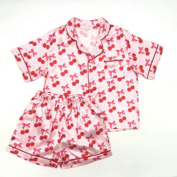 Blended Spirits Silky 2-Piece Pajamas Set - Cherries