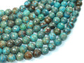 Blue Calsilica Jasper Beads, 10mm Faceted Round Beads-BeadBasic