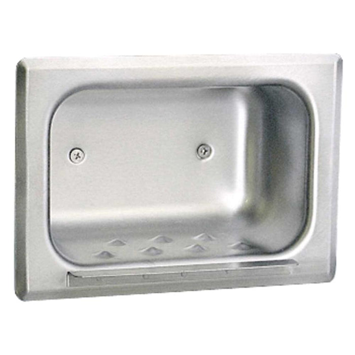 Bobrick B4380 Soap Dish Stainless Steel Recessed - Matte Polished - Prestige Distribution