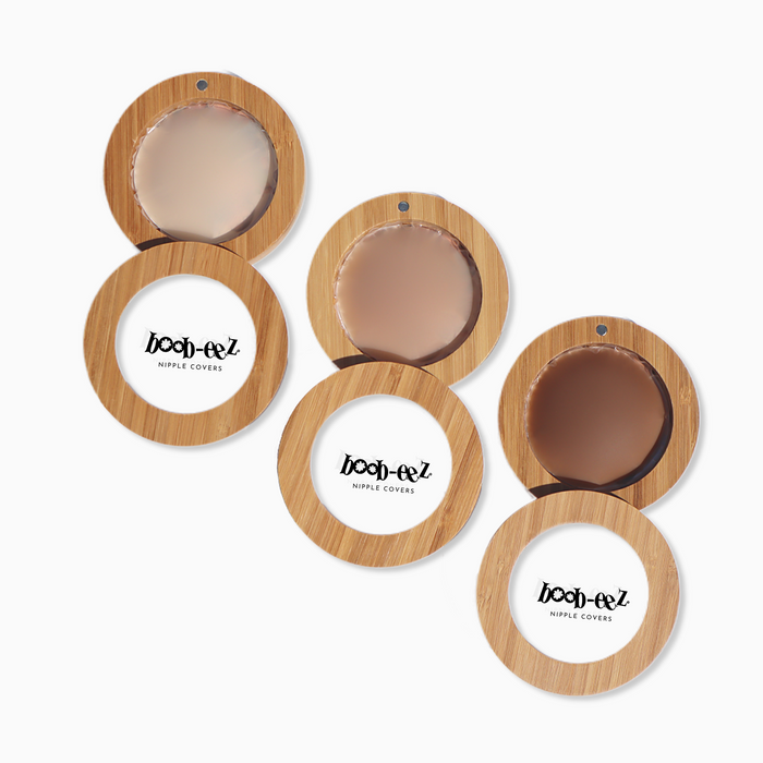 Boob-eez LUXE COMBO - Bamboo Compact + "Headlight" Hiders