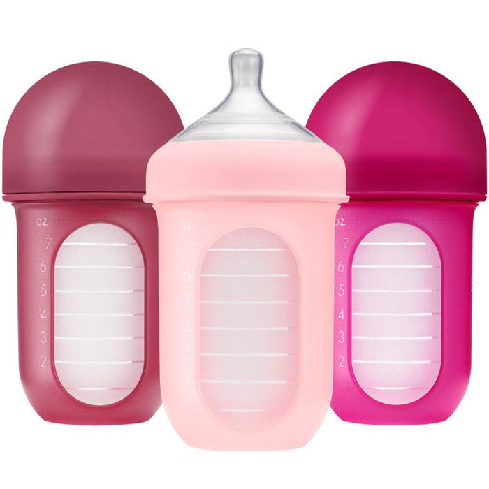 Boon Nursh Silicone Pouch Bottle 3-pack | Pink