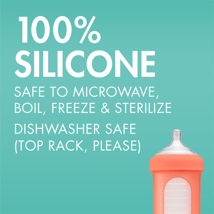 Boon Nursh Silicone Pouch Bottle 3-pack | Pink