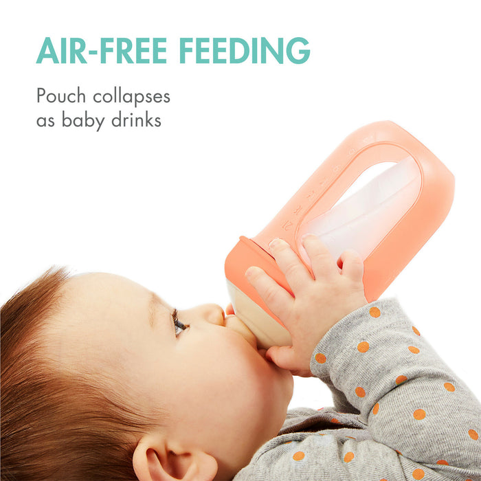 Boon Nursh Silicone Pouch Bottle 3-pack | Pink