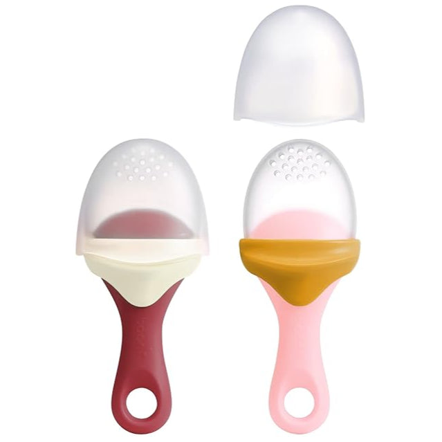 Boon PULP Silicon Feeder - Pink/Mauve - Kid's Stuff Superstore