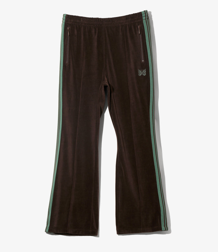 Boot-Cut Track Pant - Brown - C/PE Velour