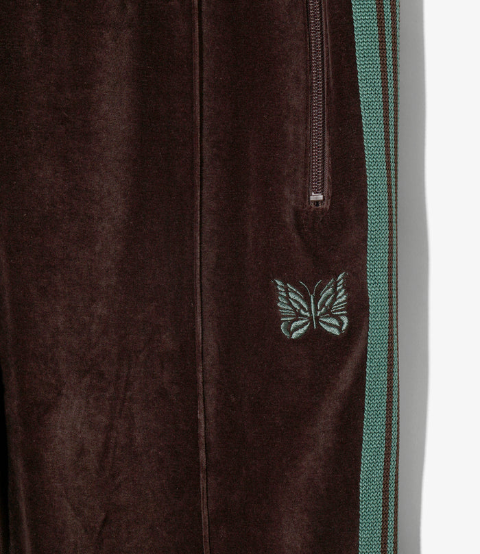 Boot-Cut Track Pant - Brown - C/PE Velour
