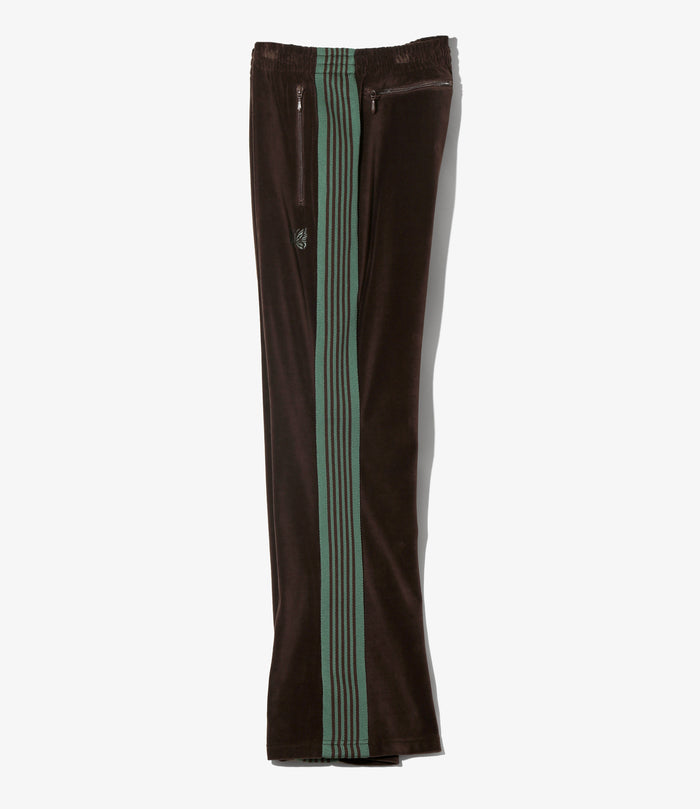 Boot-Cut Track Pant - Brown - C/PE Velour