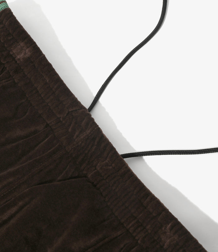 Boot-Cut Track Pant - Brown - C/PE Velour