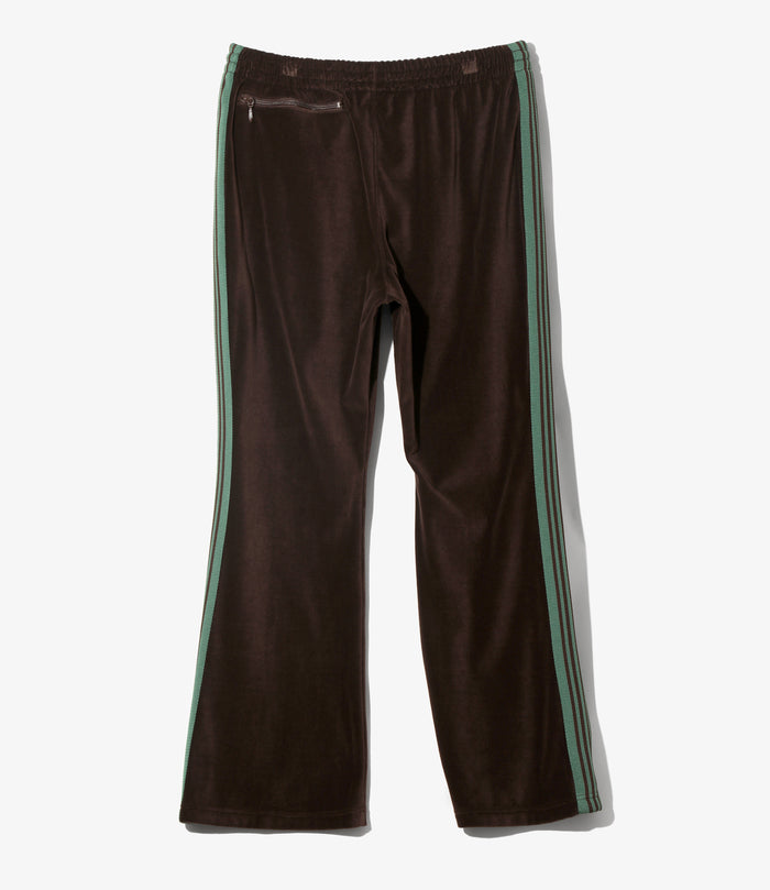 Boot-Cut Track Pant - Brown - C/PE Velour